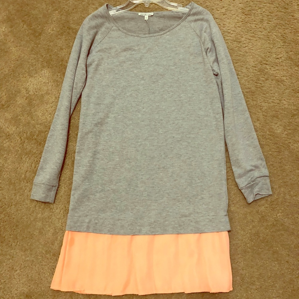 Charlotte Russe gray/pink T shirt dress